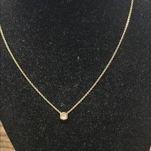 Gold Hexagon Pendant Necklace